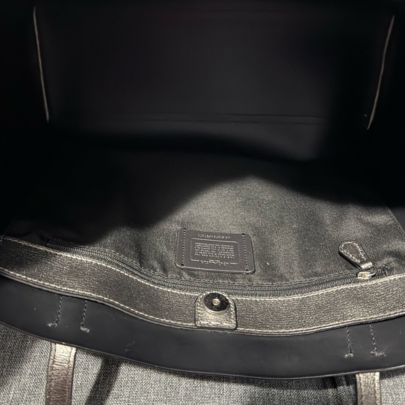 Coach Town Tote Metallic Gunmetal - Picture 2 of 7